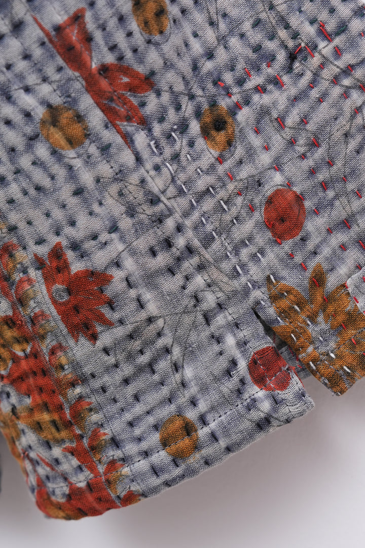 Grey Vintage Cotton Kantha Jacket
