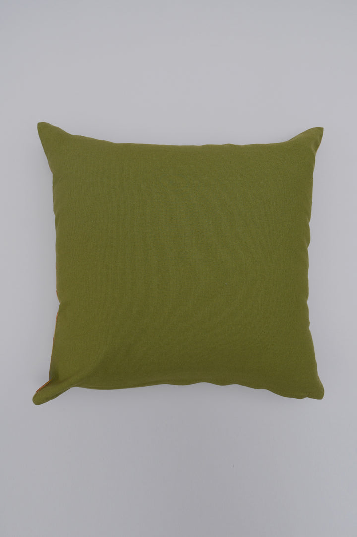 Olive Mosaic Embroidered Cushion Cover
