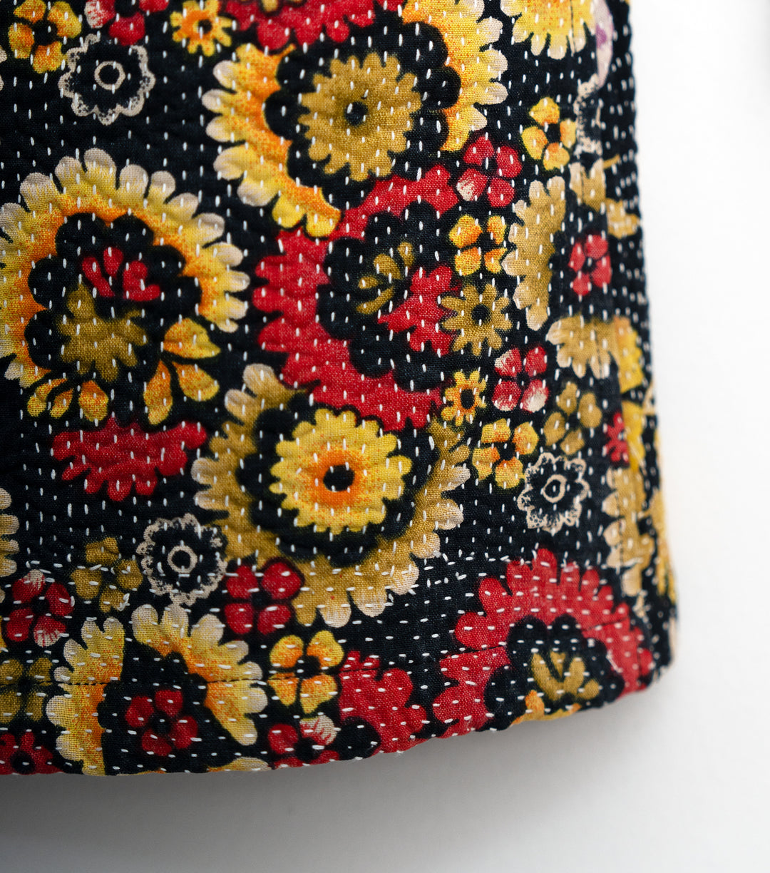 Multi Color Vintage Cotton Kantha Jacket For Kids