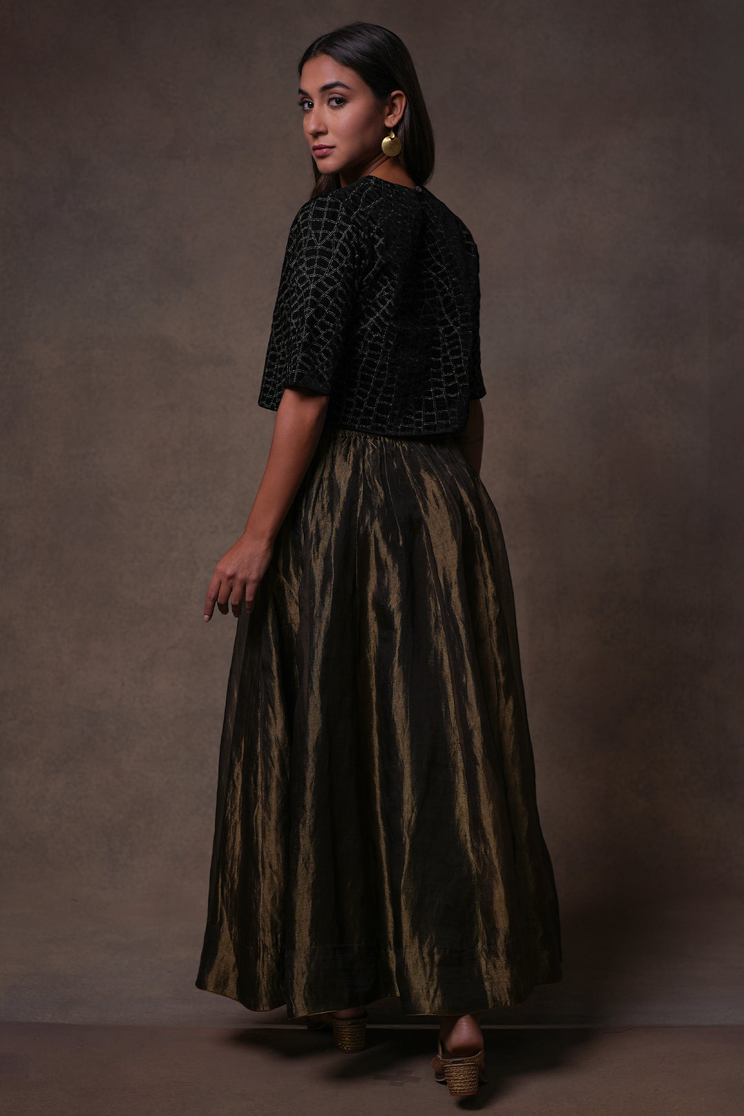 Black Zari Embroidered Blouse
