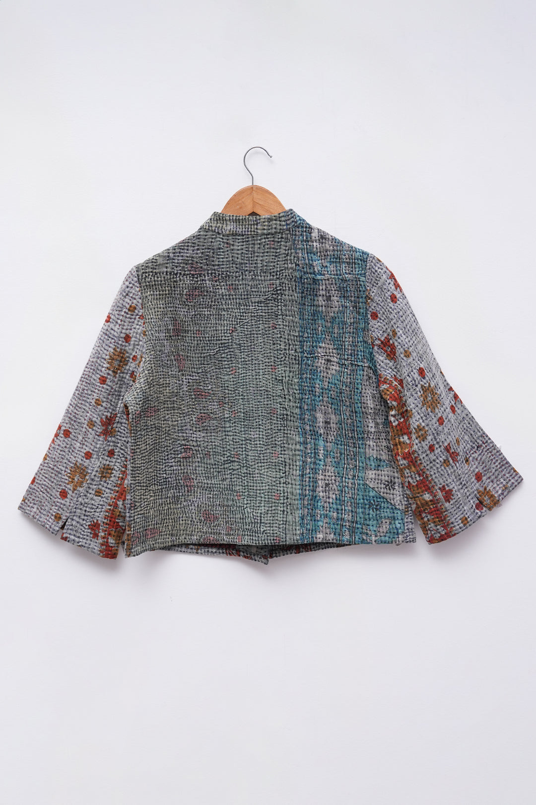 Grey Vintage Cotton Kantha Jacket