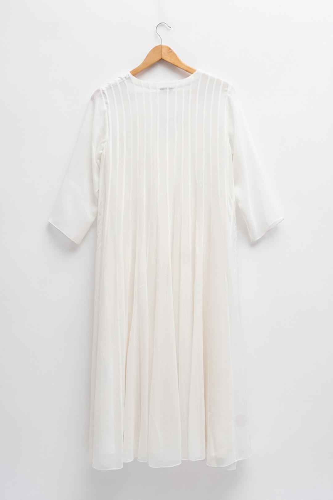 Off White Viscose Georgette Kurta