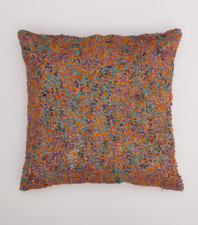 Multi Color French Knot Silk Cushion Cover