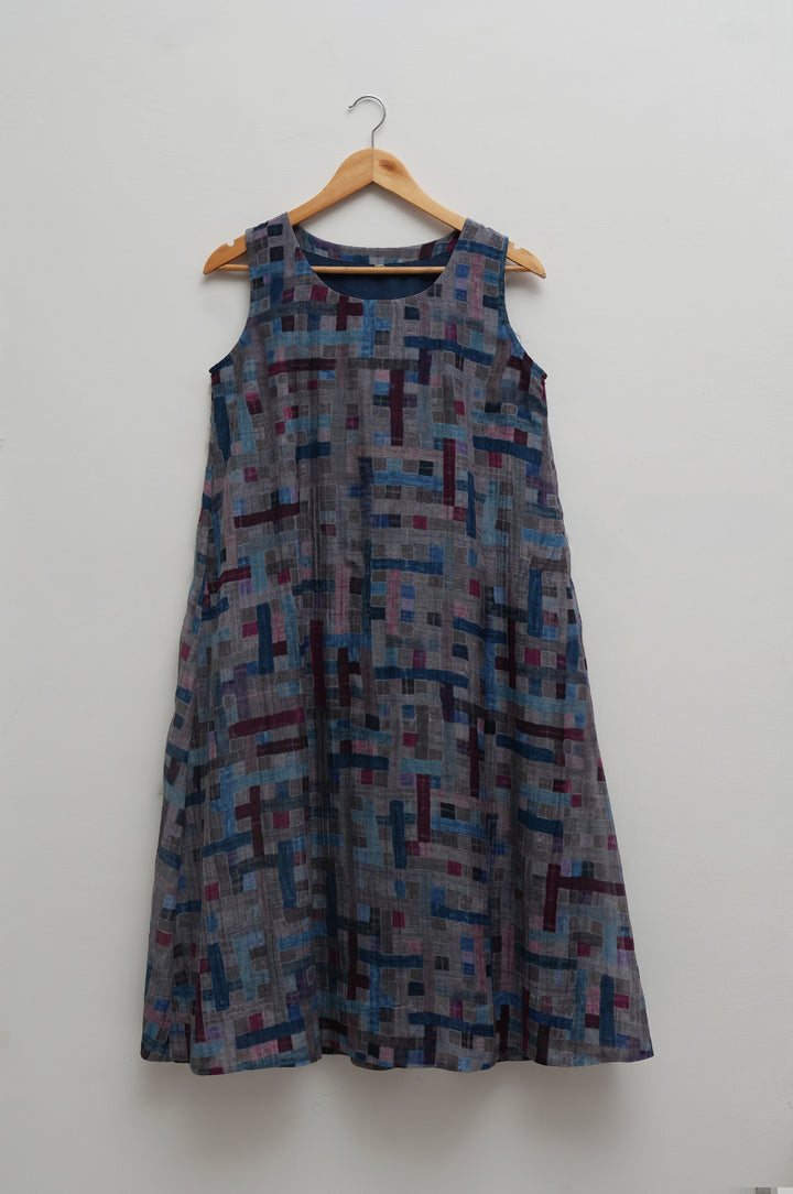 Mosaic Printed Chanderi Kediyo Set