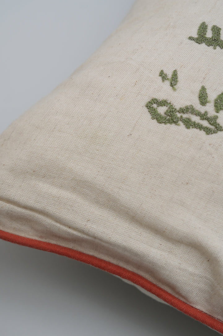 Woodland Turkey Embroidered Cushion Cover
