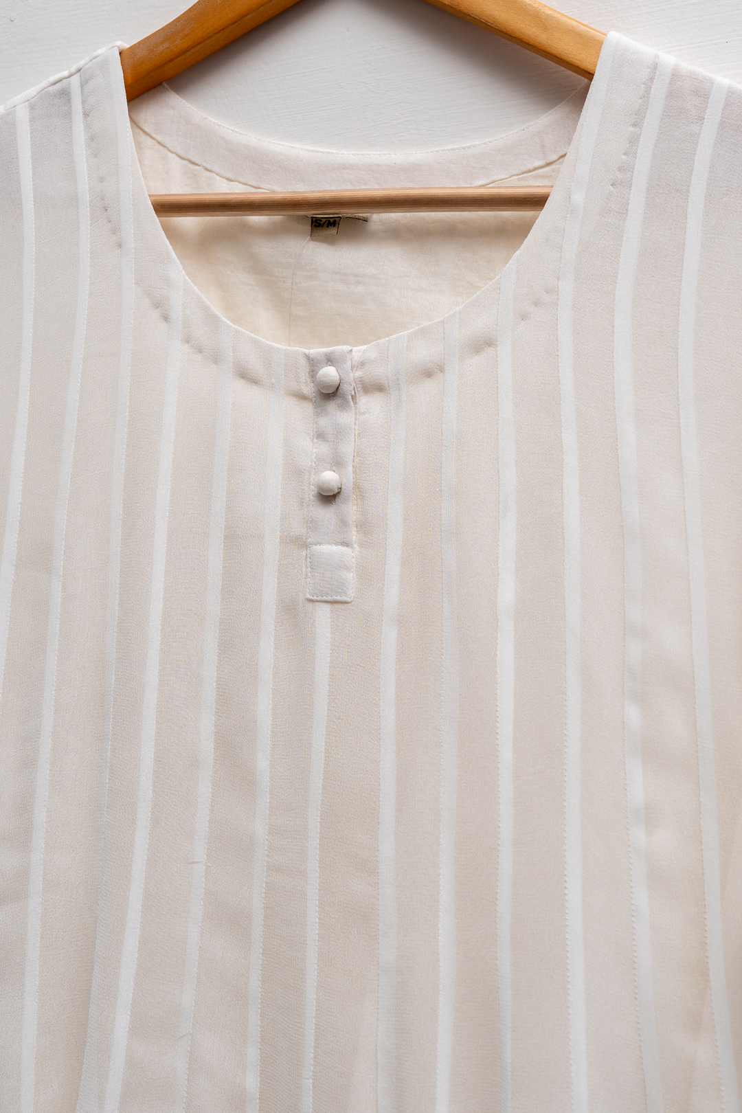 Off White Viscose Georgette Kurta