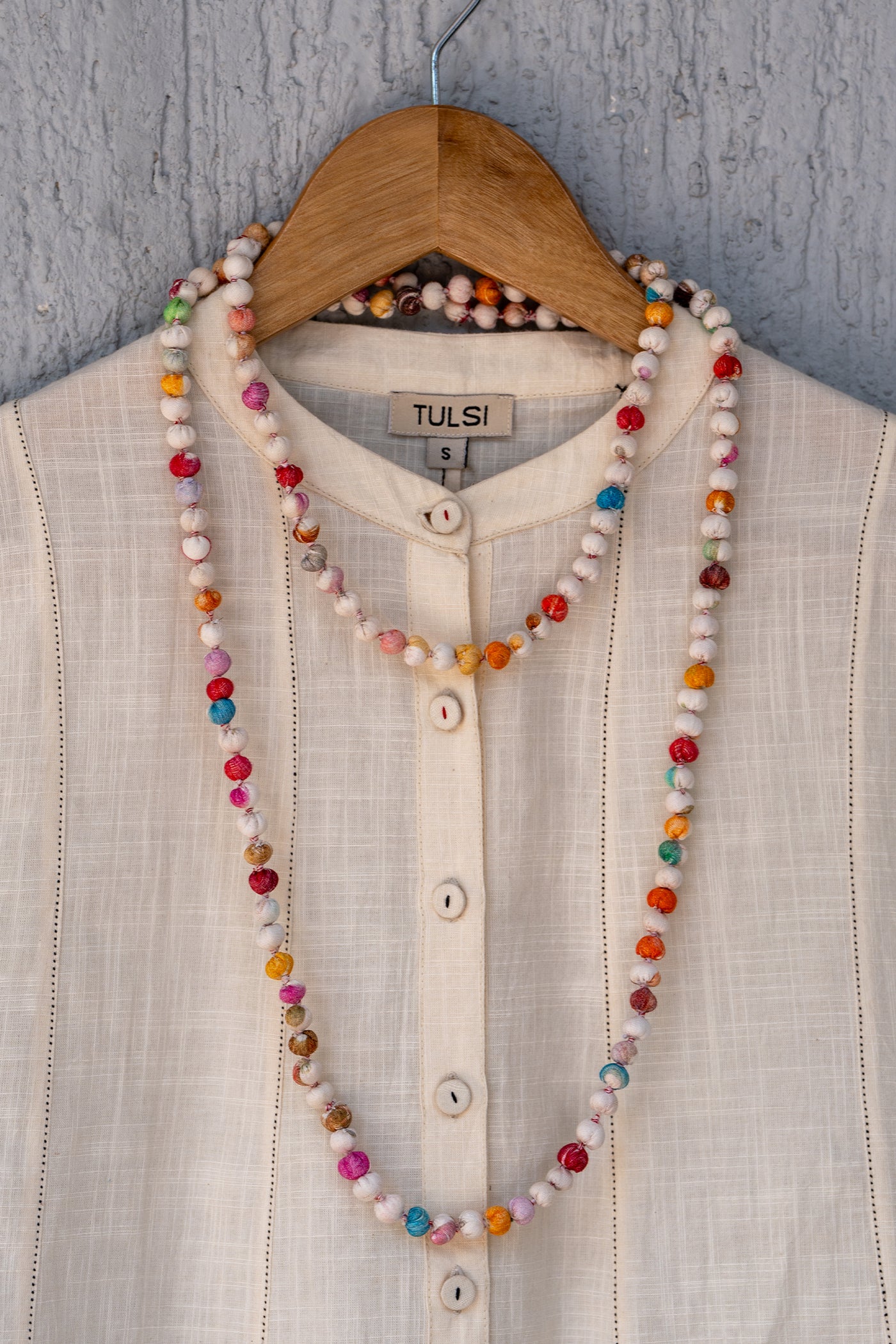 Natural Chanderi Beaded Necklace