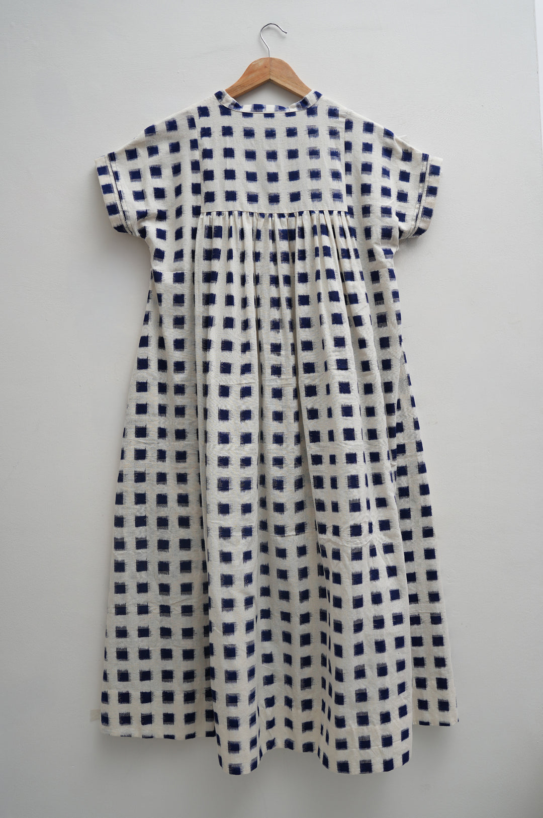 Blue & White Double Ikat Dress