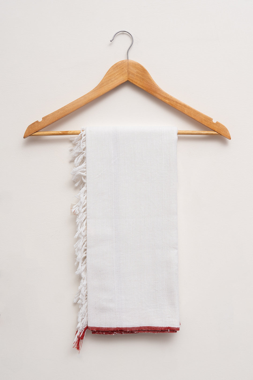 Handwoven Cotton Towel with Signature Red Selvedge