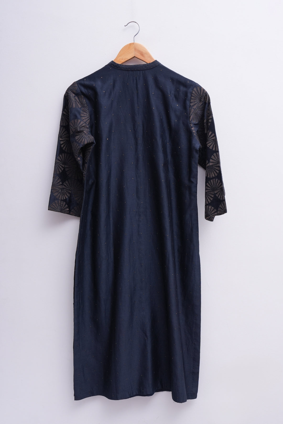 Navy Chanderi Embroidered