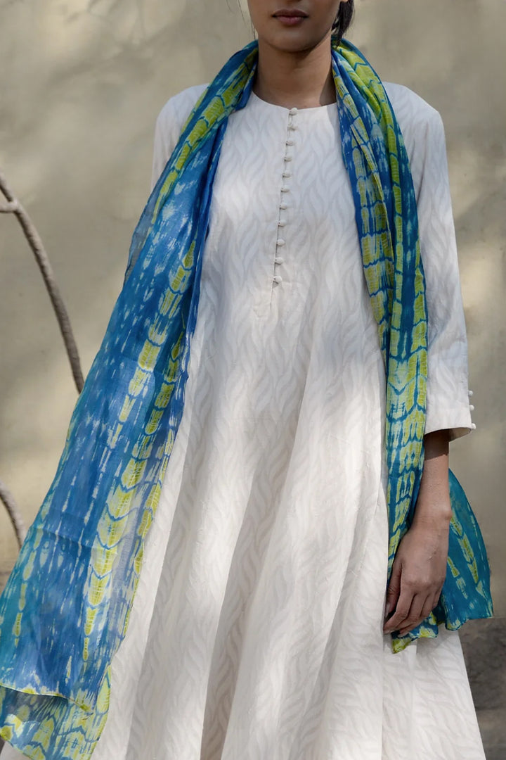 Dual-tone  shibori dupatta