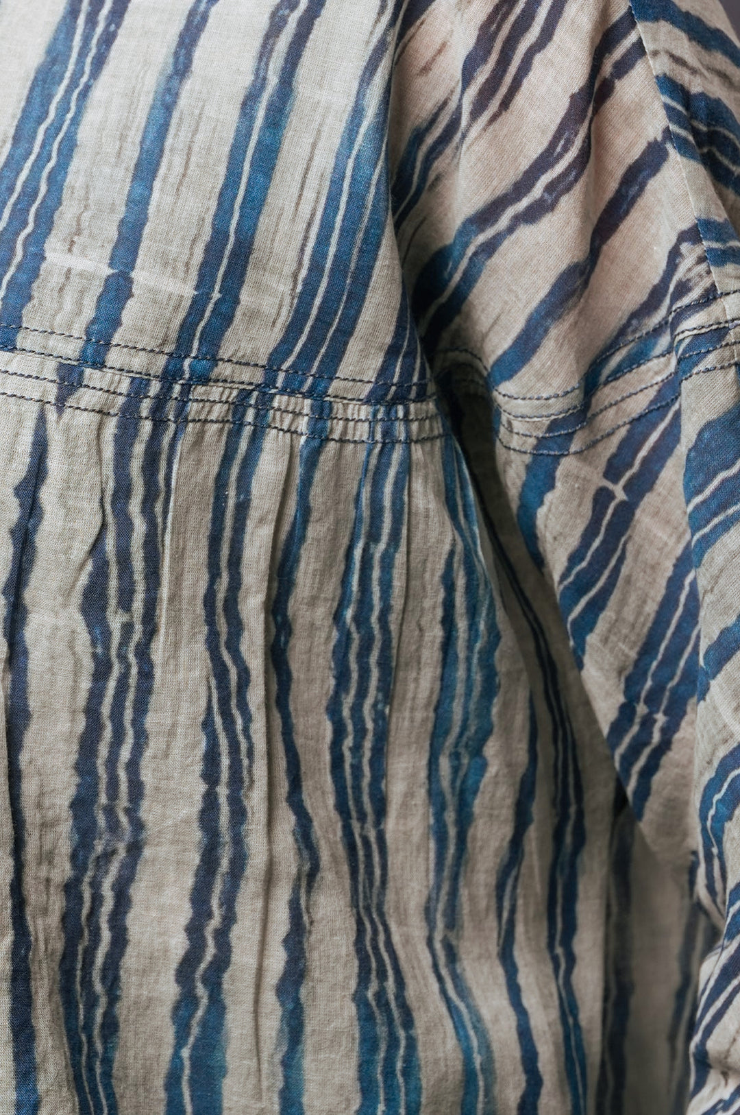 Blue Striped Cotton Printed Shirt