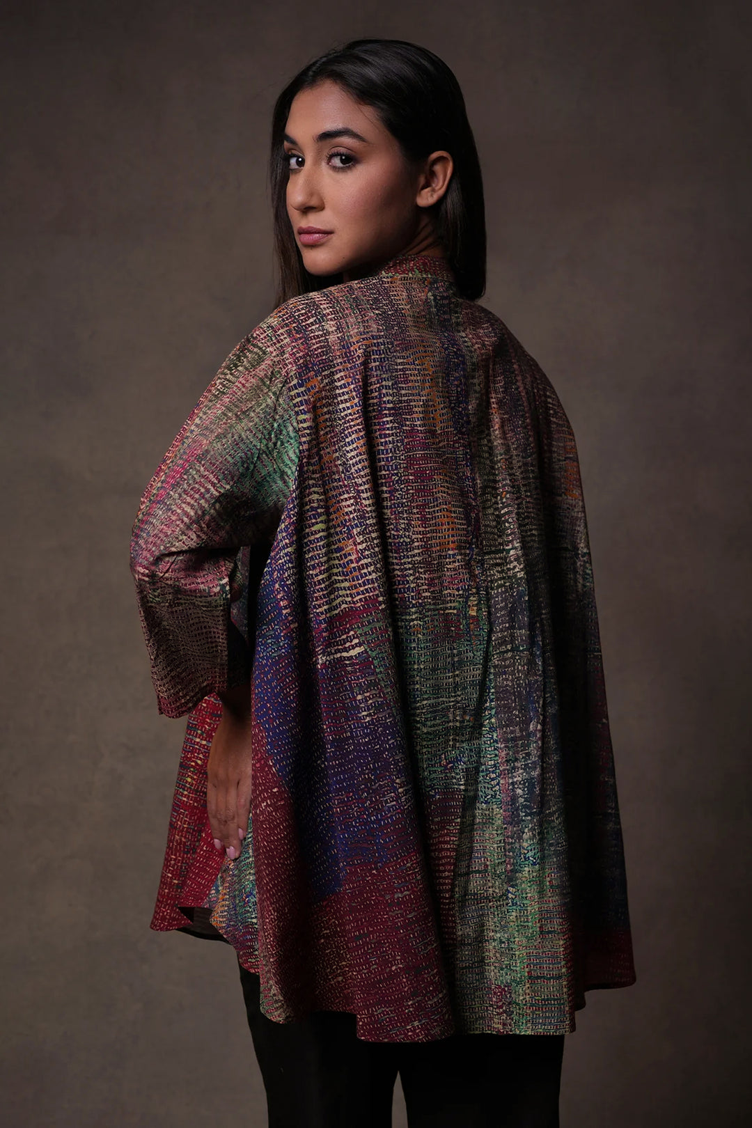 Multi Color Cotton Printed Oversized Shirt