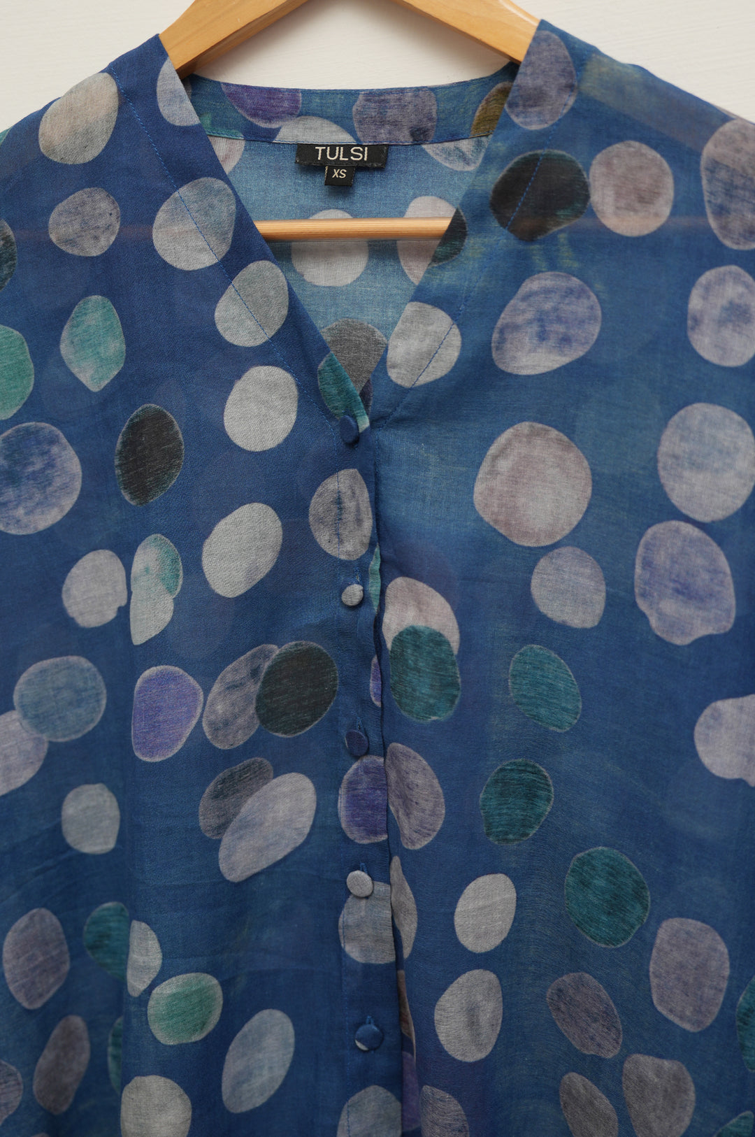 Indigo Pebble Cotton Shirt