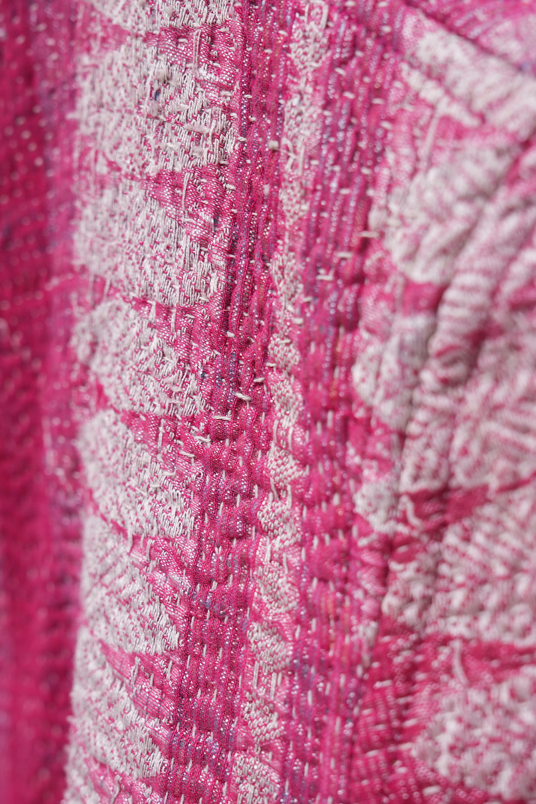 Magenta Pink Vintage Cotton Kantha Jacket