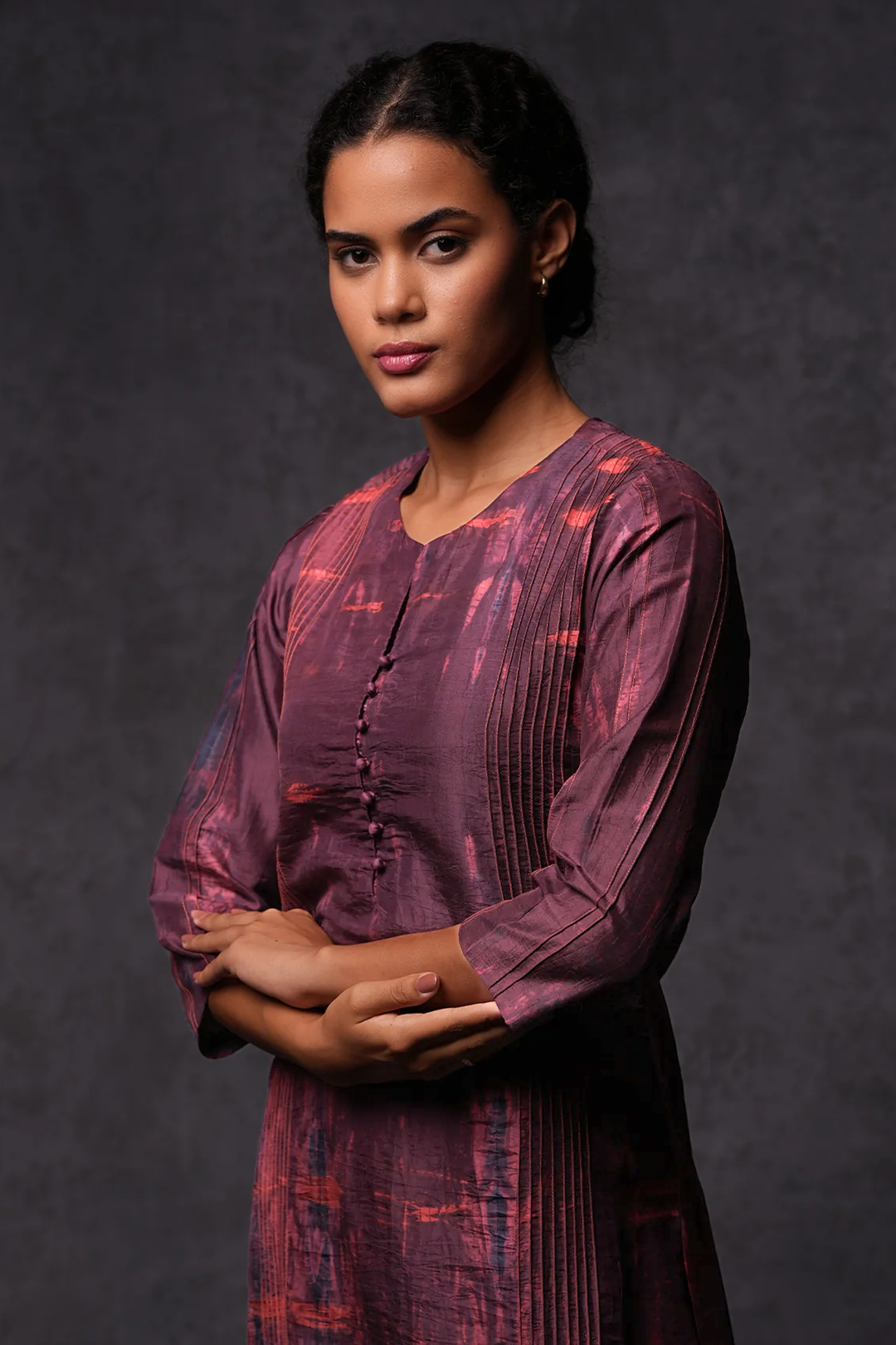 Tie-Dye Silk Straight Kurta