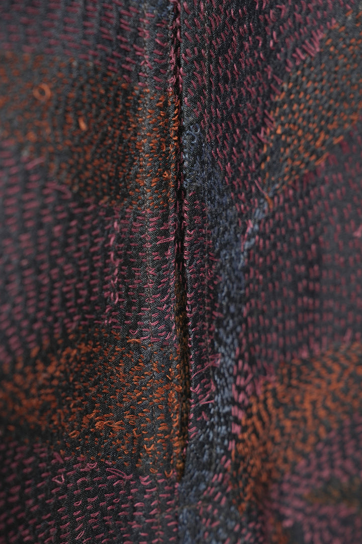 Multicolor Silk Kantha Overlay