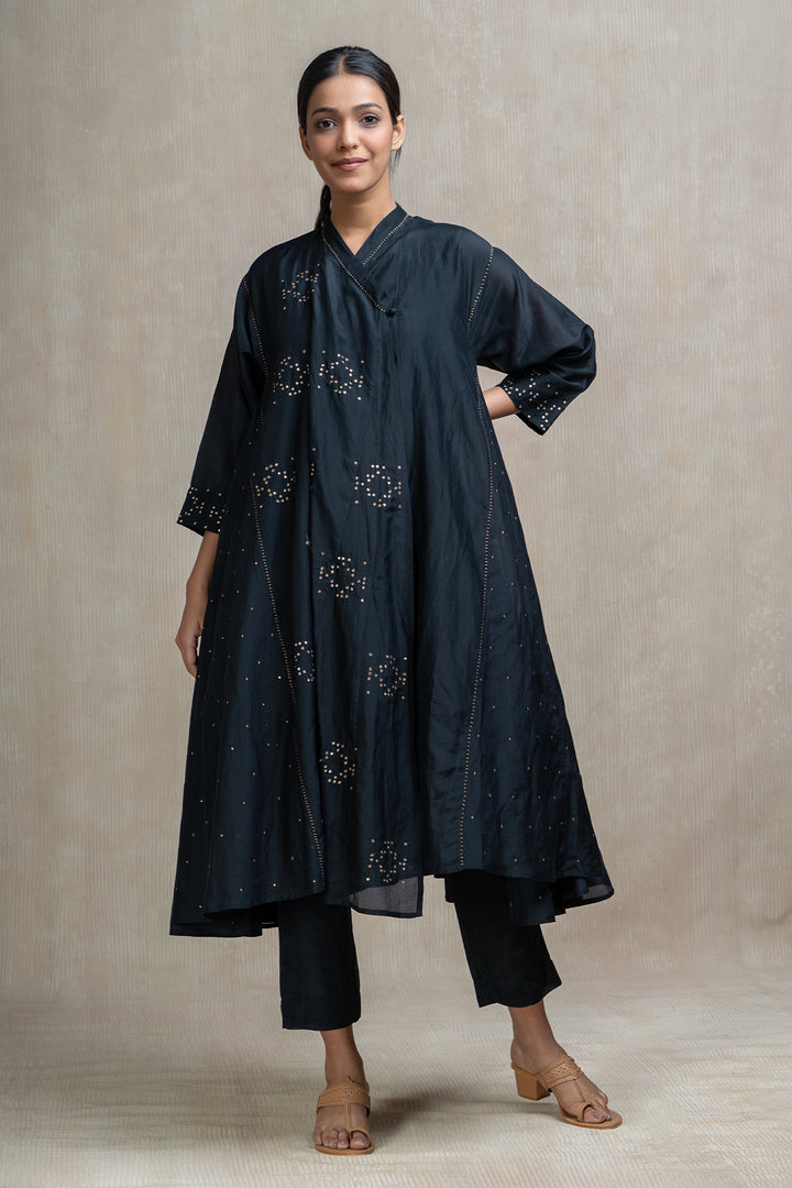 Mirror Embroidered Muslin Choga