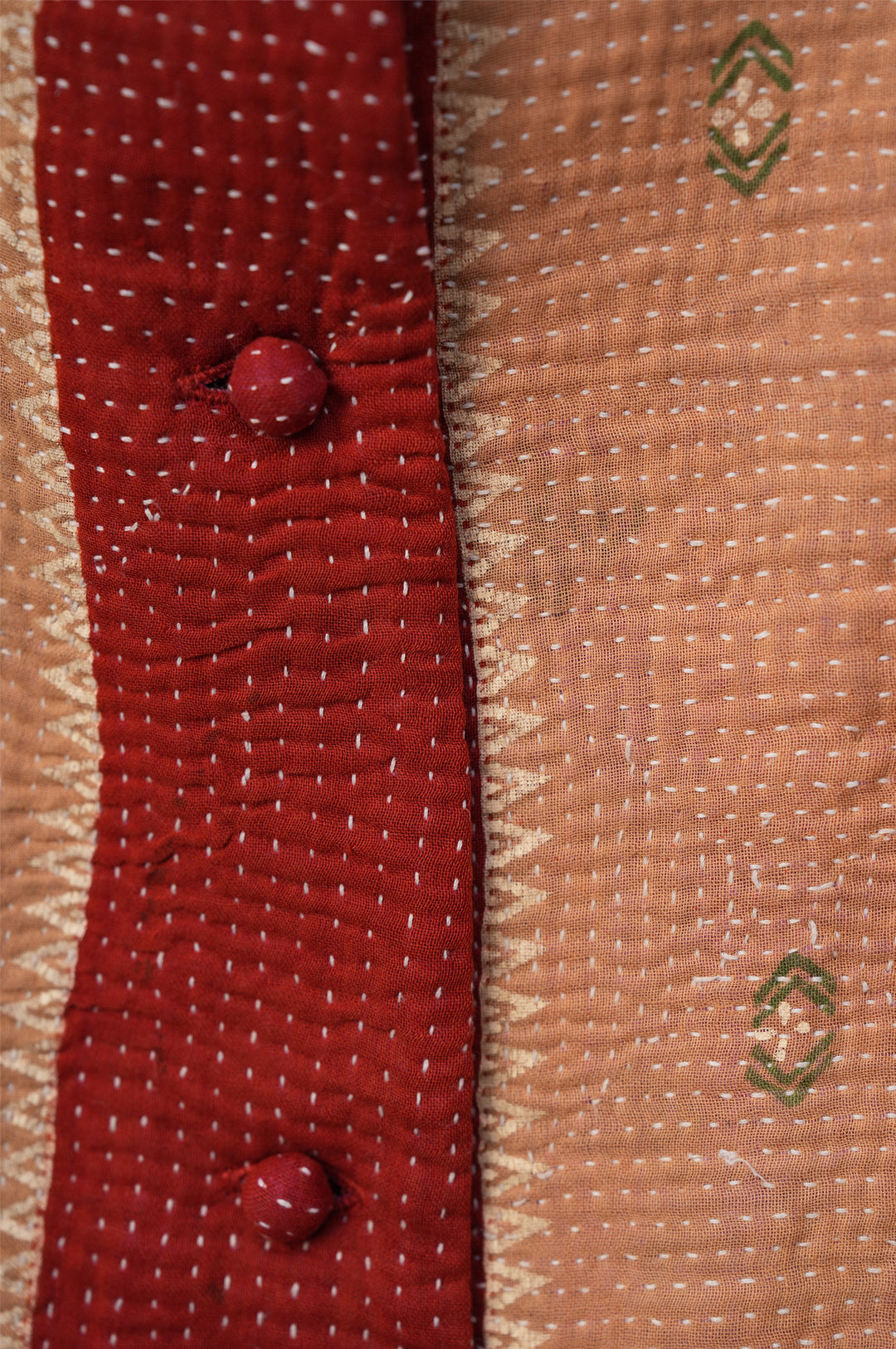 Maroon Vintage Cotton Kantha Jacket