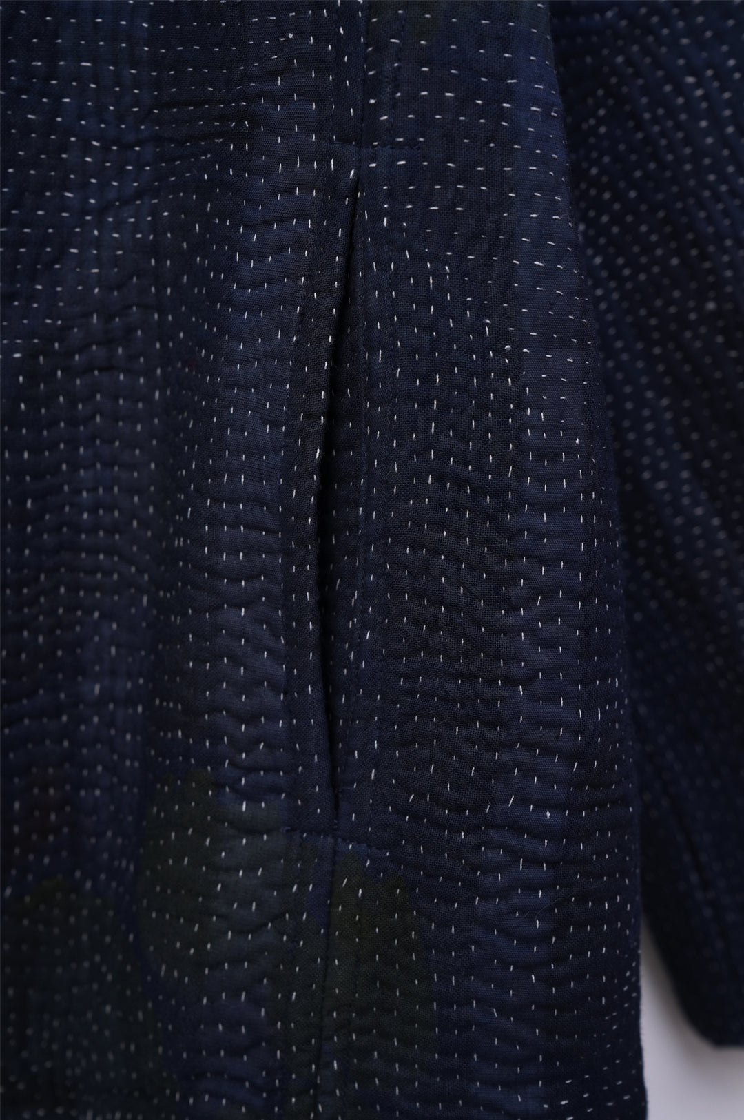 Navy Vintage Cotton Kantha Jacket