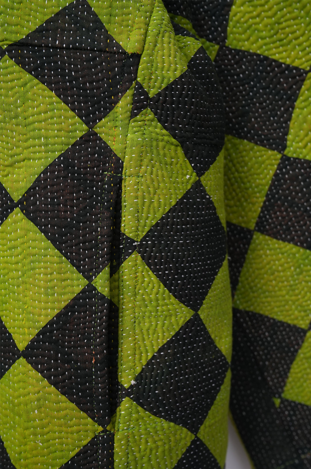 Green Vintage Cotton Kantha Jacket