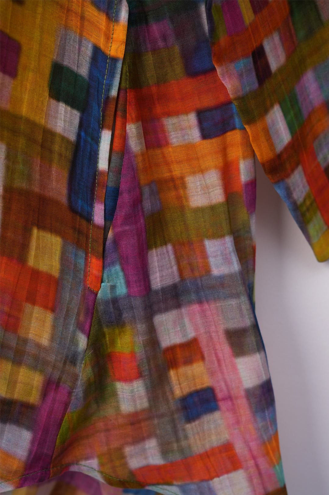 Multicolor Printed Chanderi Shirt