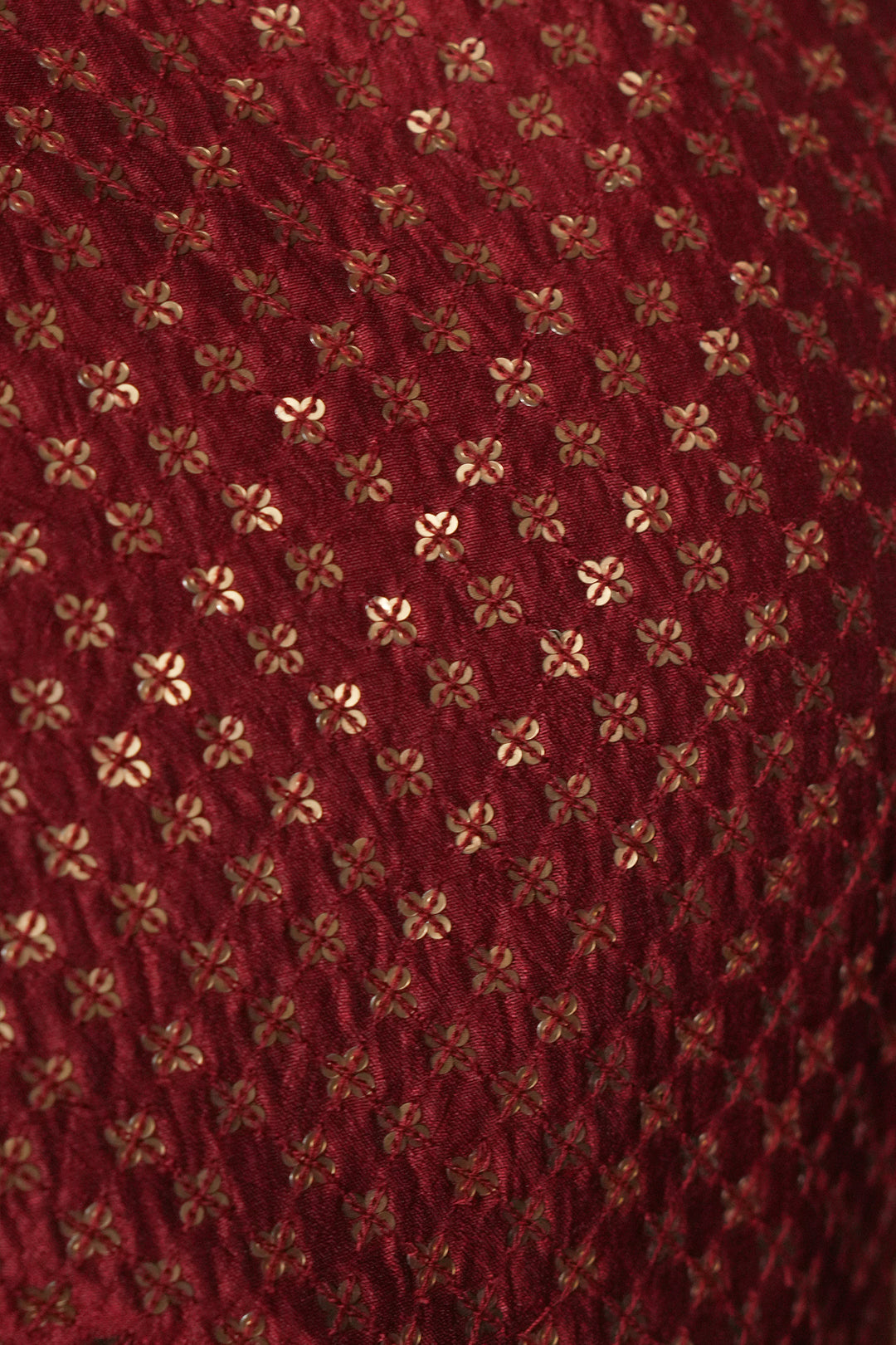 Maroon Hand Embroidered Chanderi Blouse