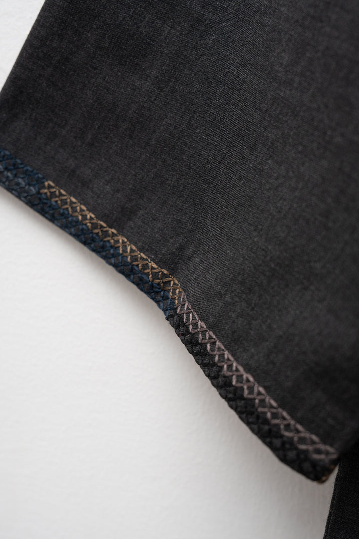 Charcoal Black Wool Kurta