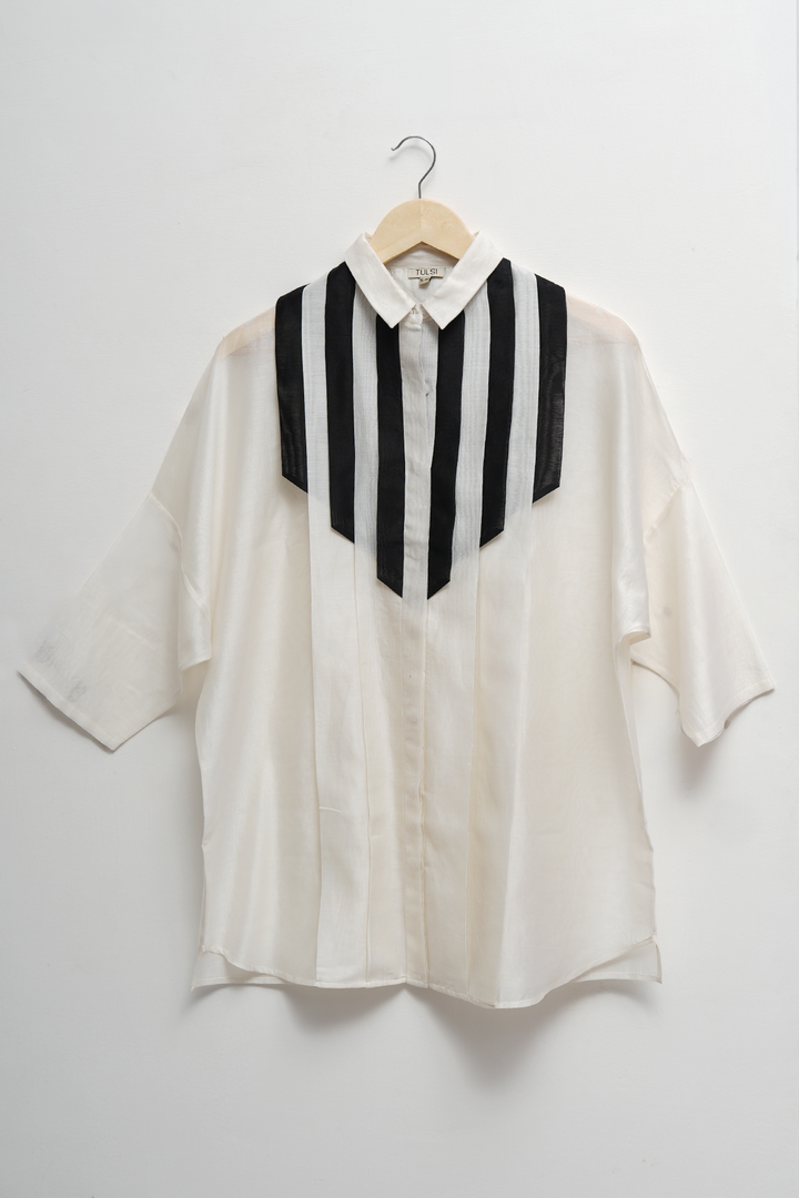 Origami Natural Black & White Shirt Set