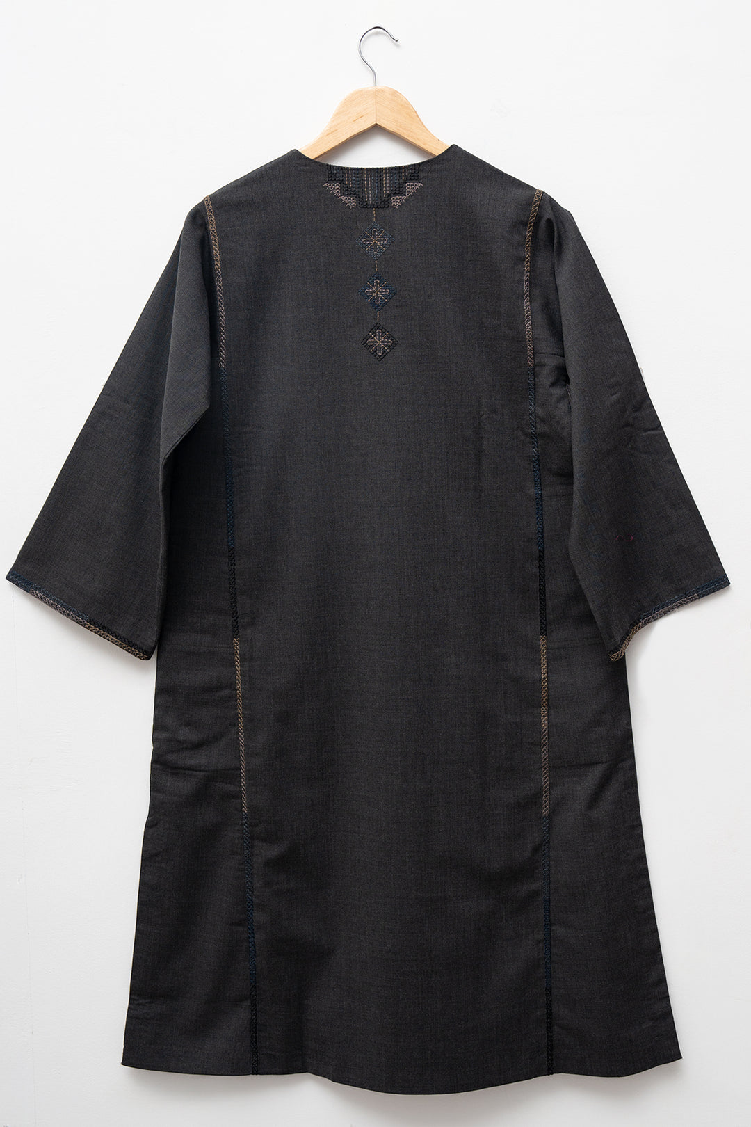 Charcoal Black Wool Kurta