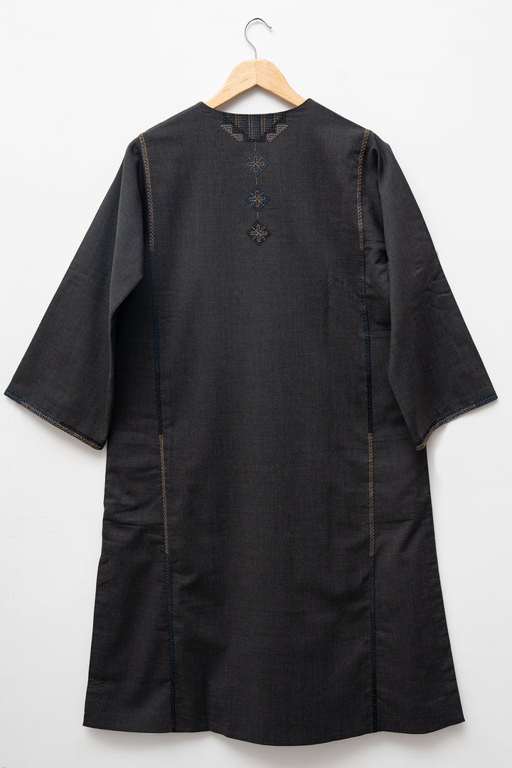 Charcoal Black Wool Kurta