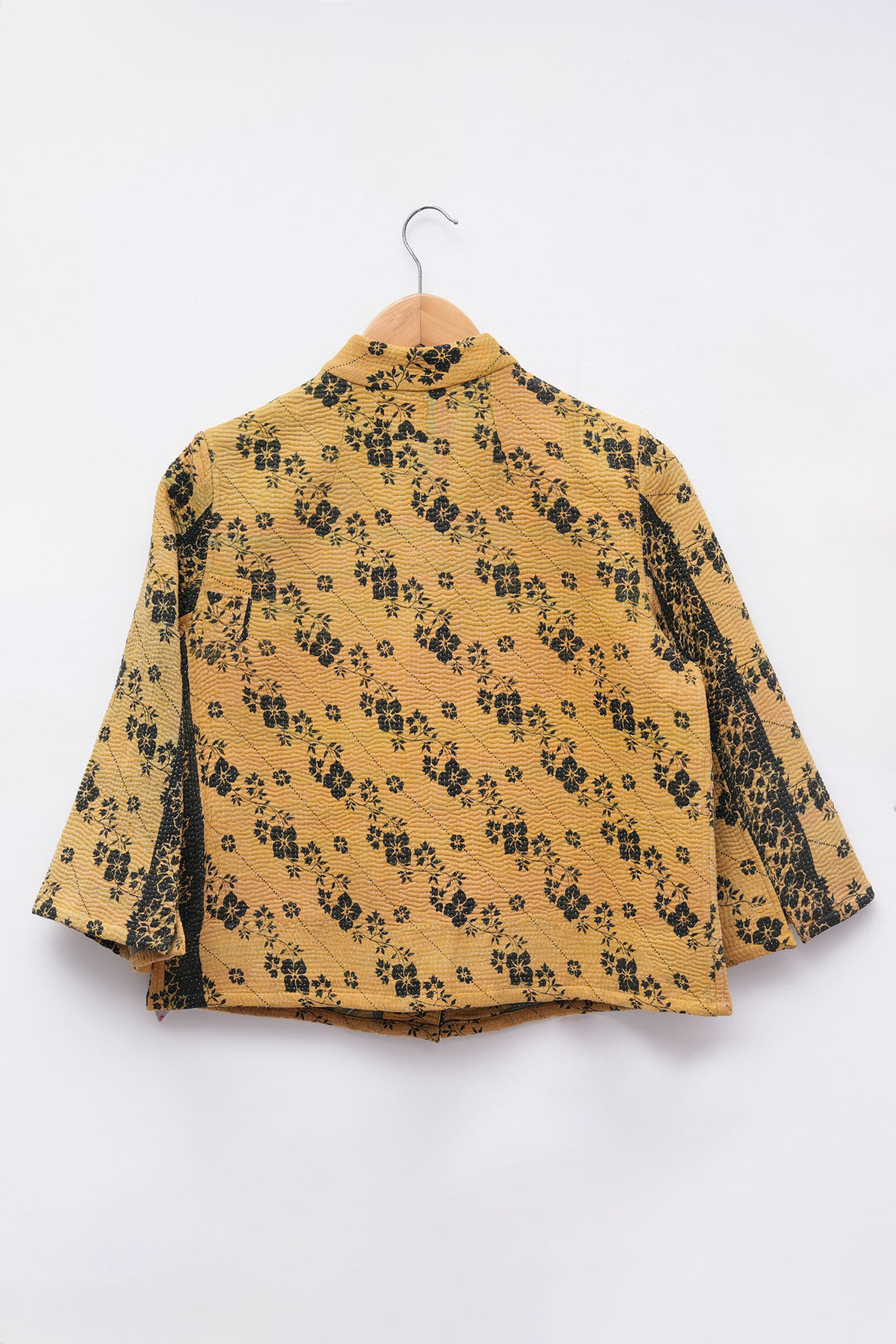 Yellow Vintage Cotton Kantha Jacket