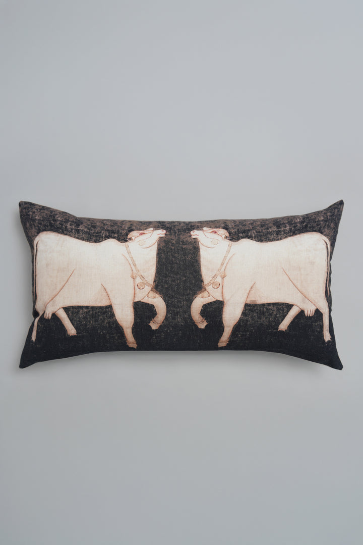 Cow Printed Cotton Cushion Cover