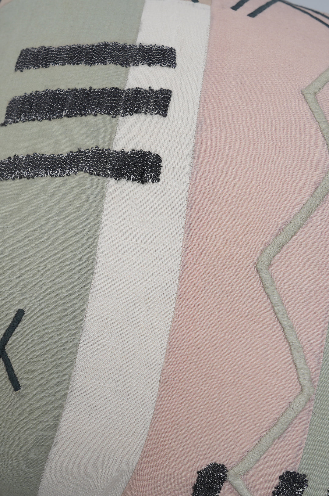 Modern Patchwork Embroidered Cushion Cover