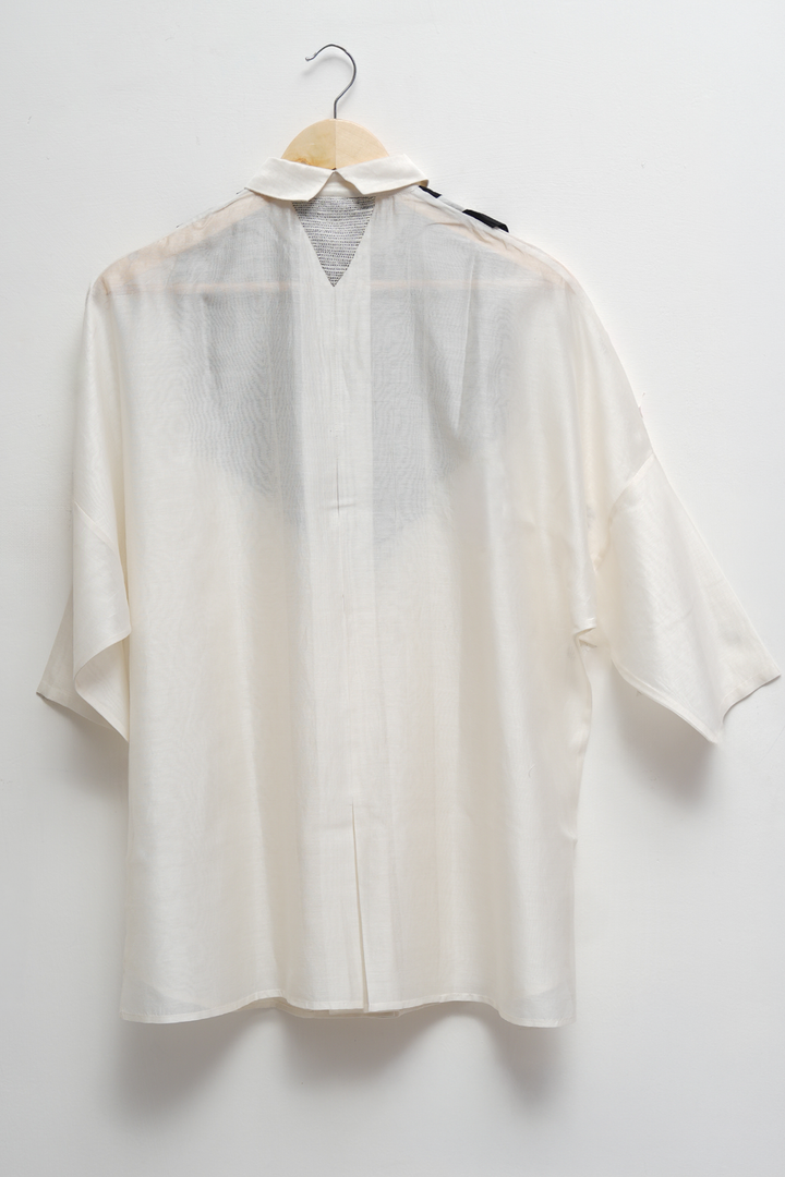 Origami Natural Black & White Shirt Set