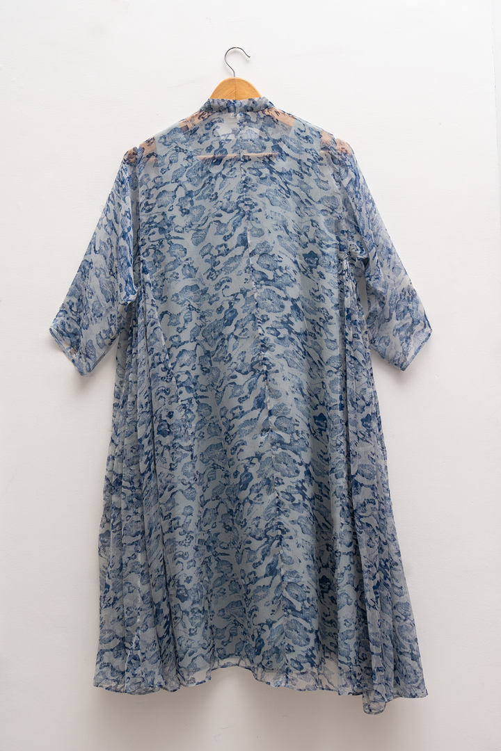 Grey Chiffon Choga with Slip