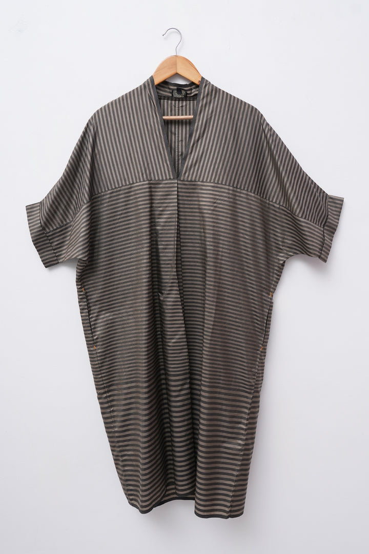 Grey Fine Silk Kaftan
