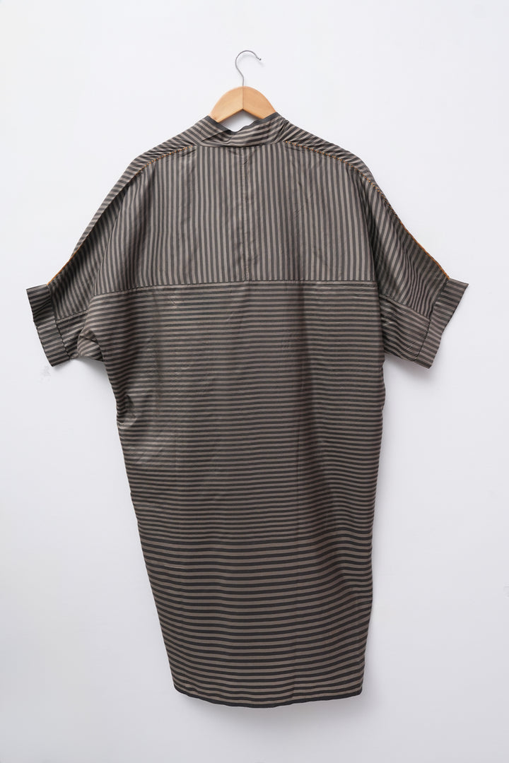 Grey Fine Silk Kaftan