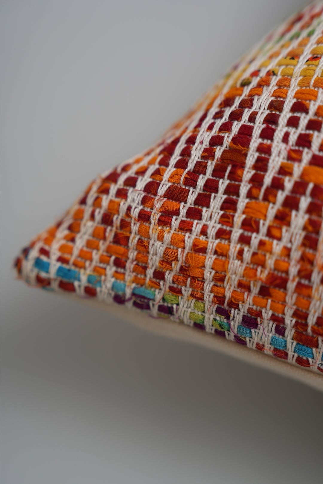 Multi Color Embroidered Cushion Cover