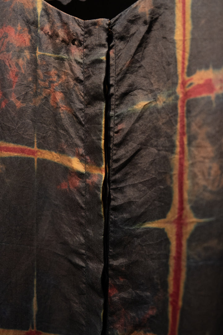 Black Shibori Silk Kurta Set