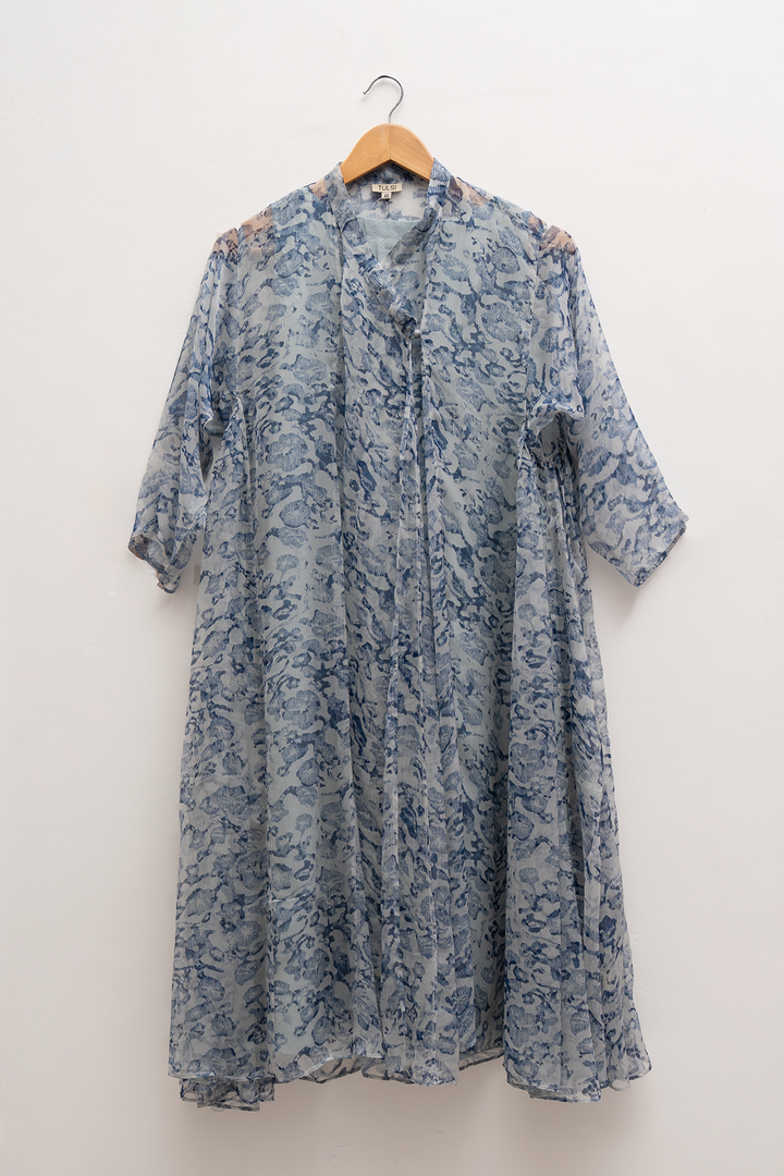 Grey Chiffon Choga with Slip
