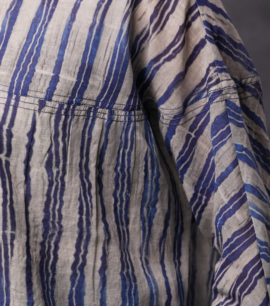 Blue Striped Cotton Printed Shirt