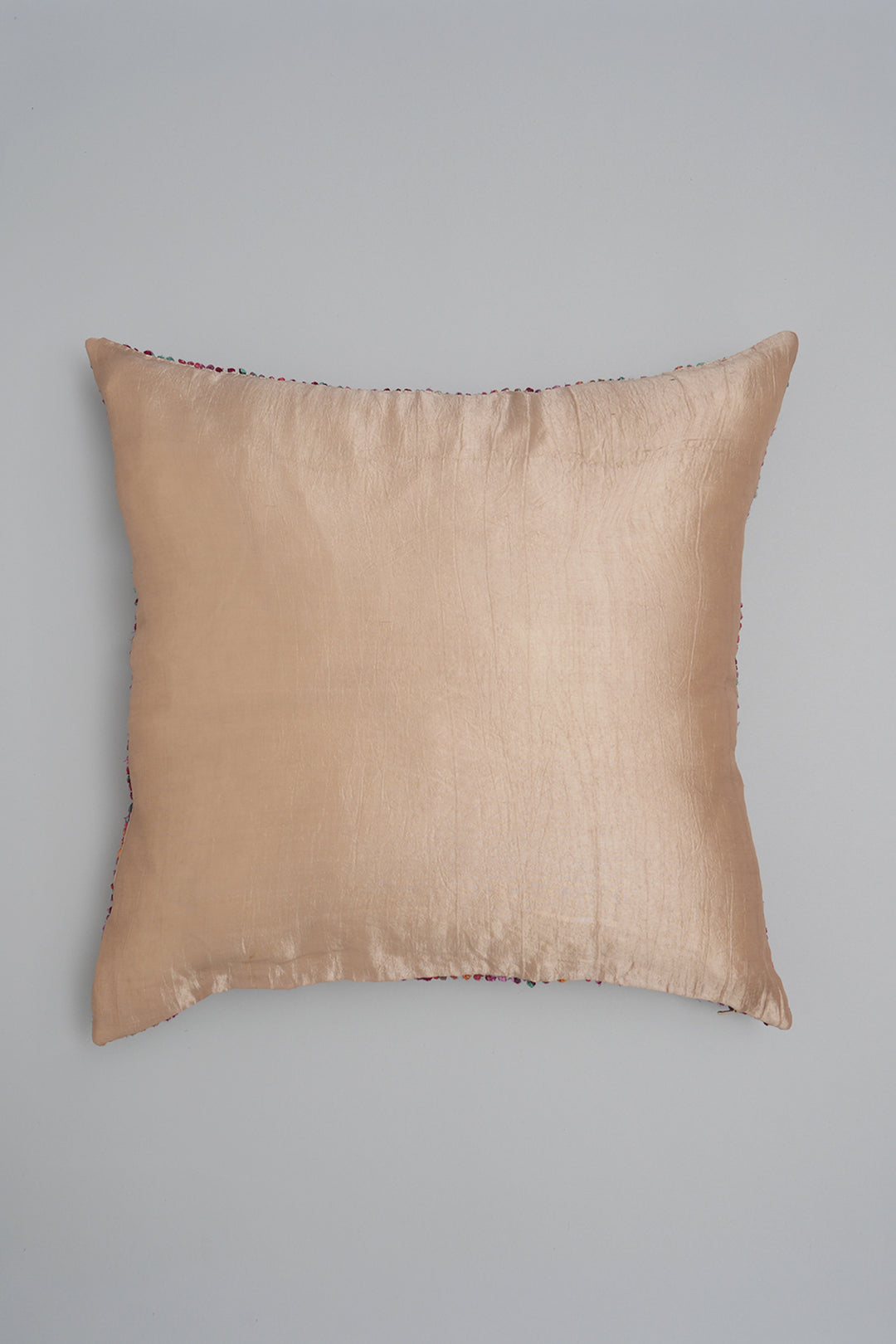 Multi Color French Knot Silk Cushion Cover