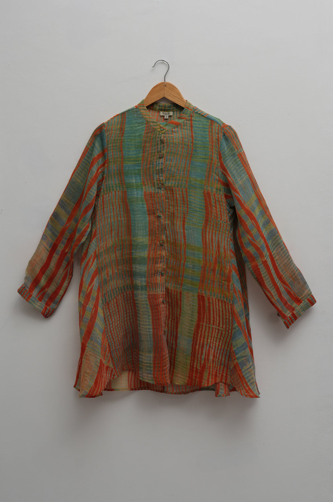 Multi Colour Shibori Chanderi Shirt
