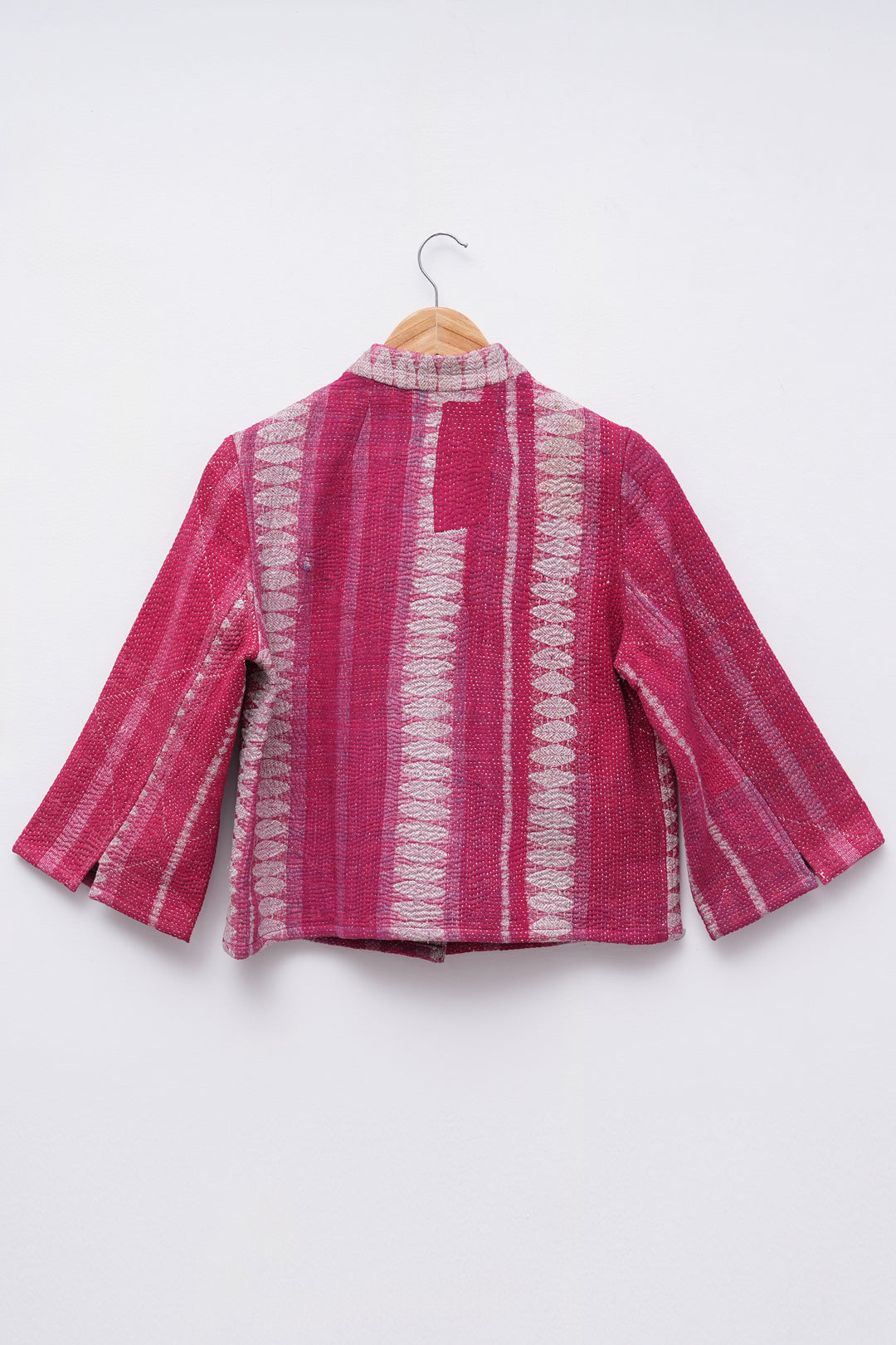 Magenta Pink Vintage Cotton Kantha Jacket