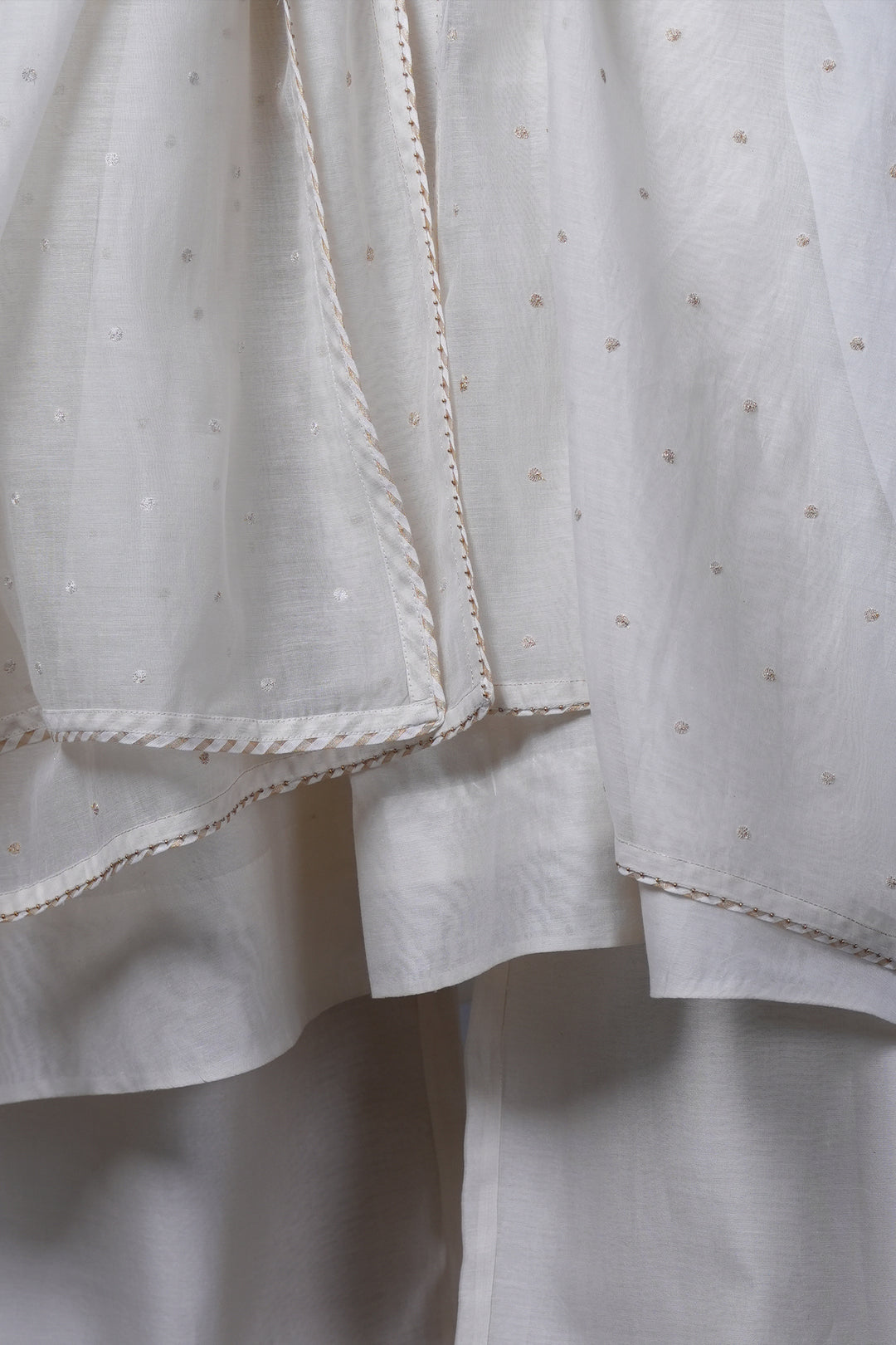 Natural Hand Embroidered Chanderi Kurta