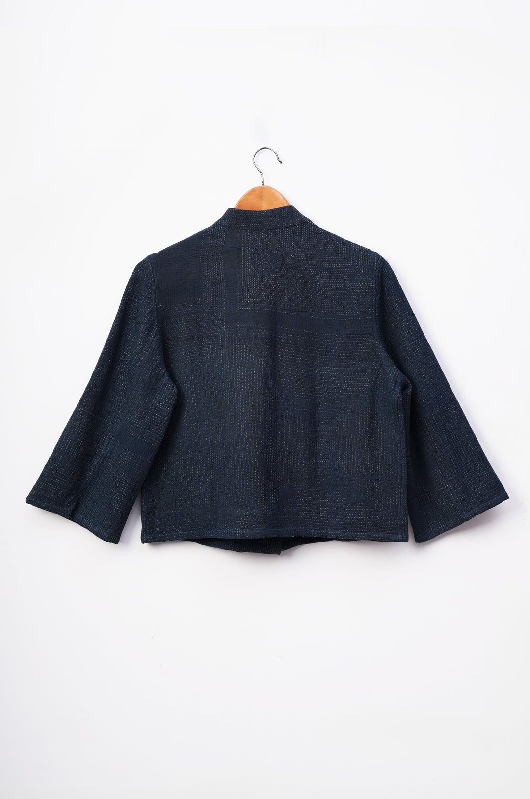 Navy Vintage Cotton Kantha Jacket