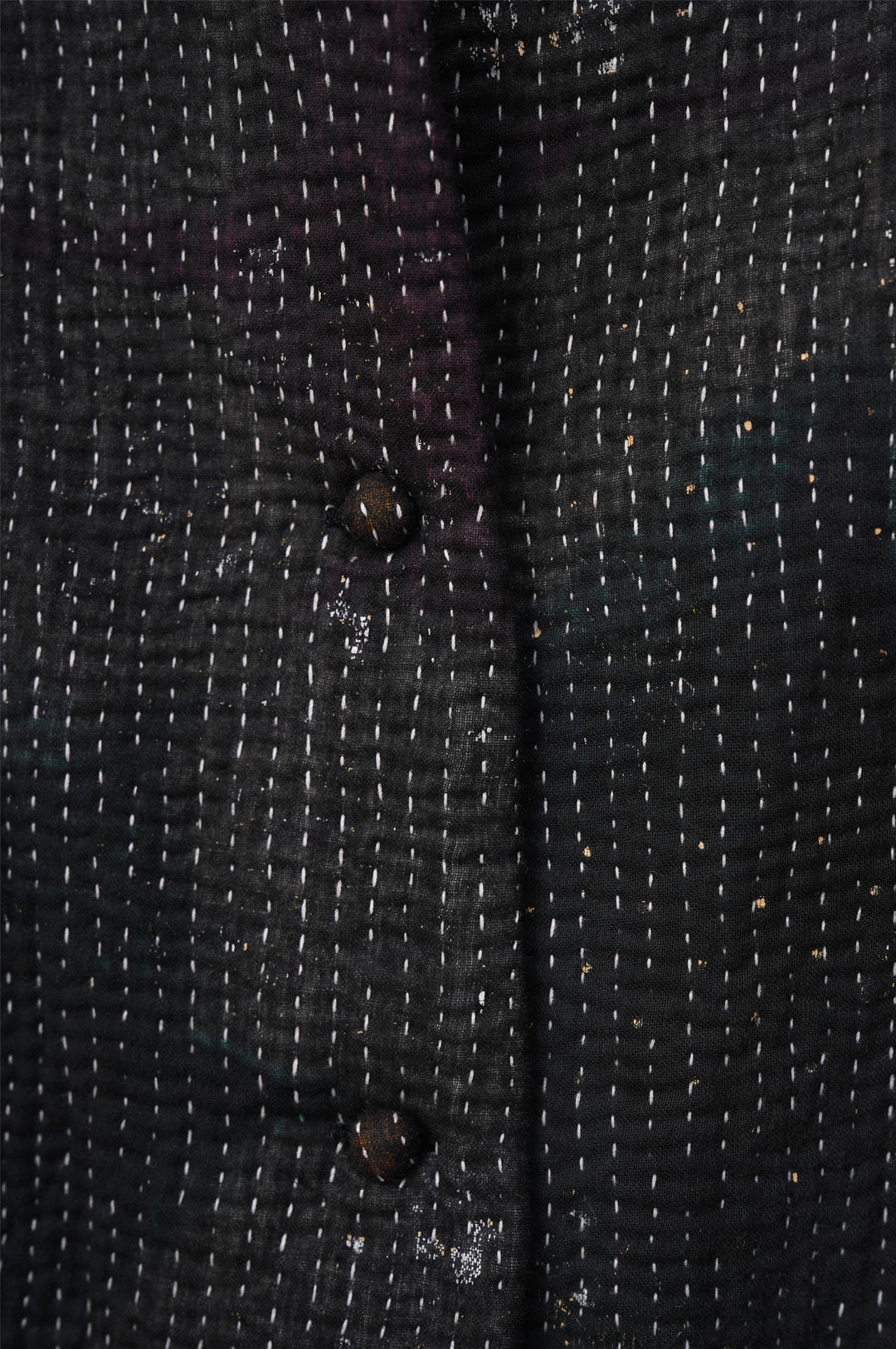 Black Vintage Cotton Kantha Jacket