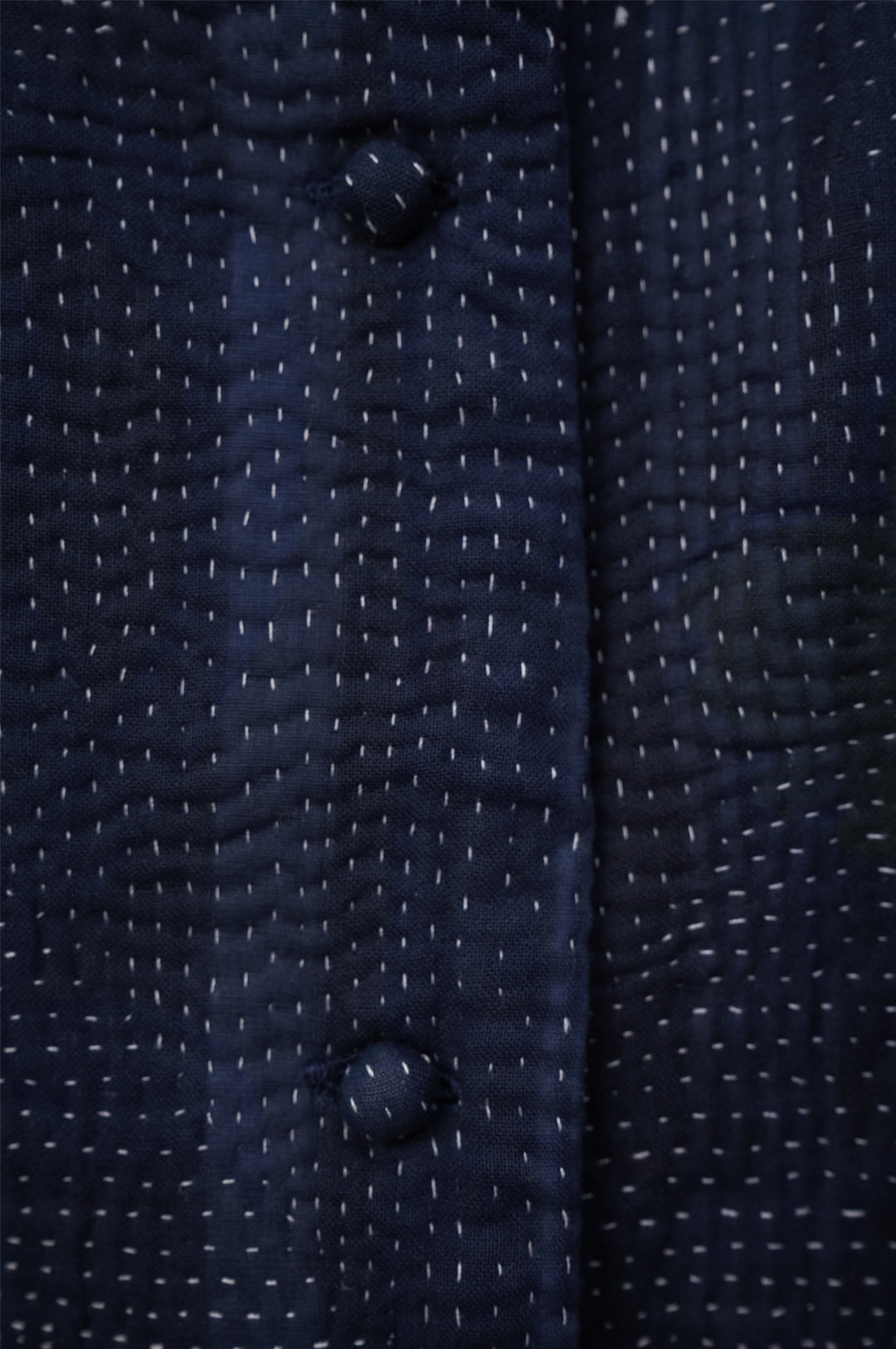 Navy Vintage Cotton Kantha Jacket