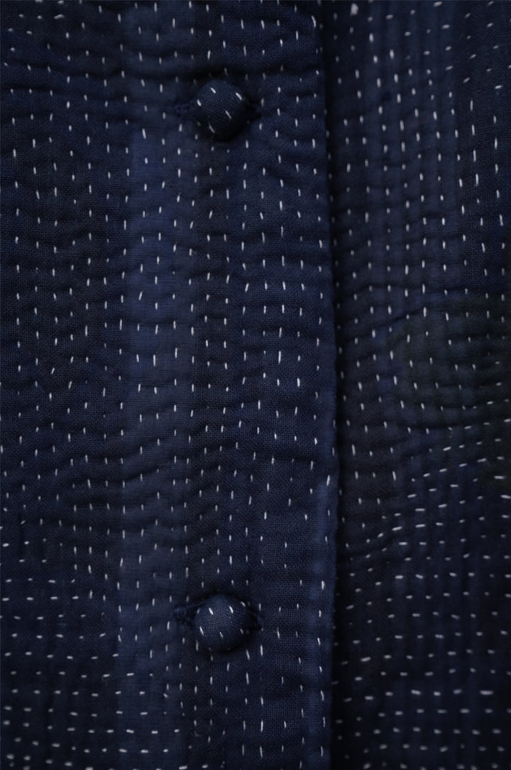 Navy Vintage Cotton Kantha Jacket